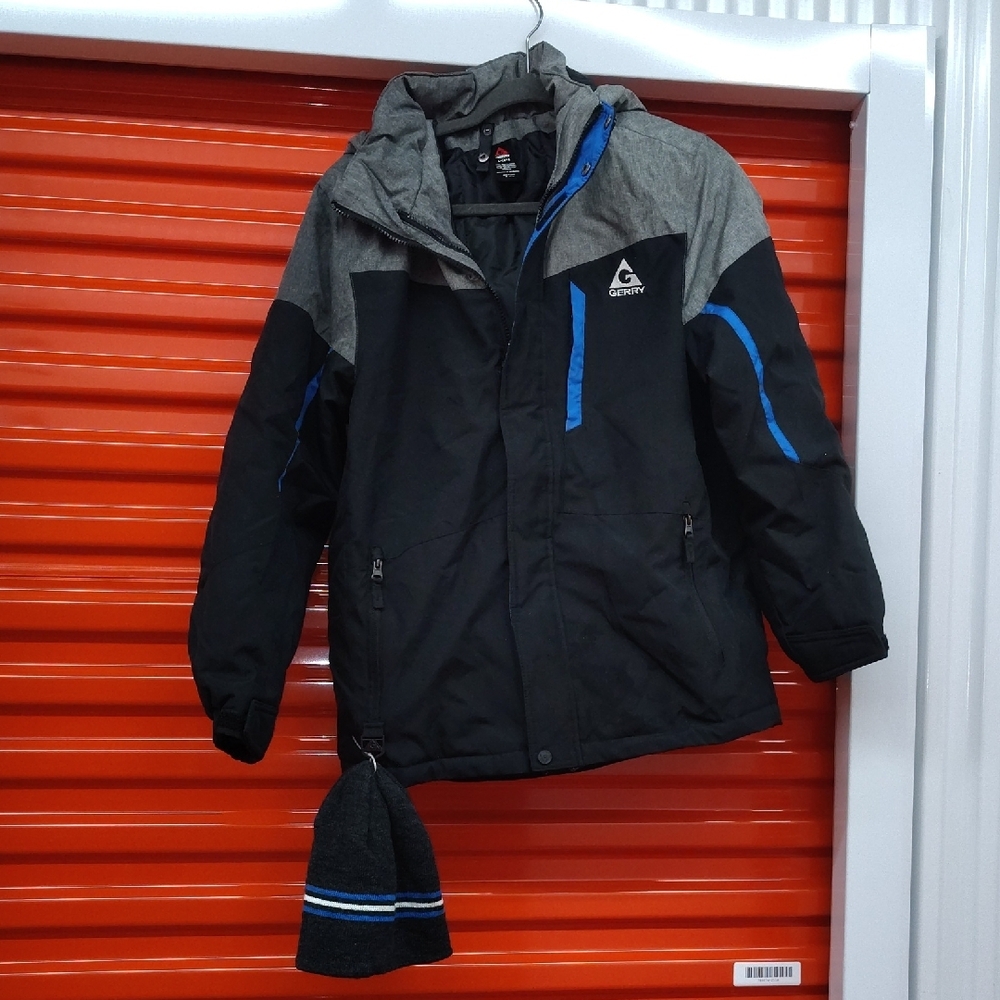 Gravity Black and Gray Jacket with Blue Accents - Picture 1 of 2